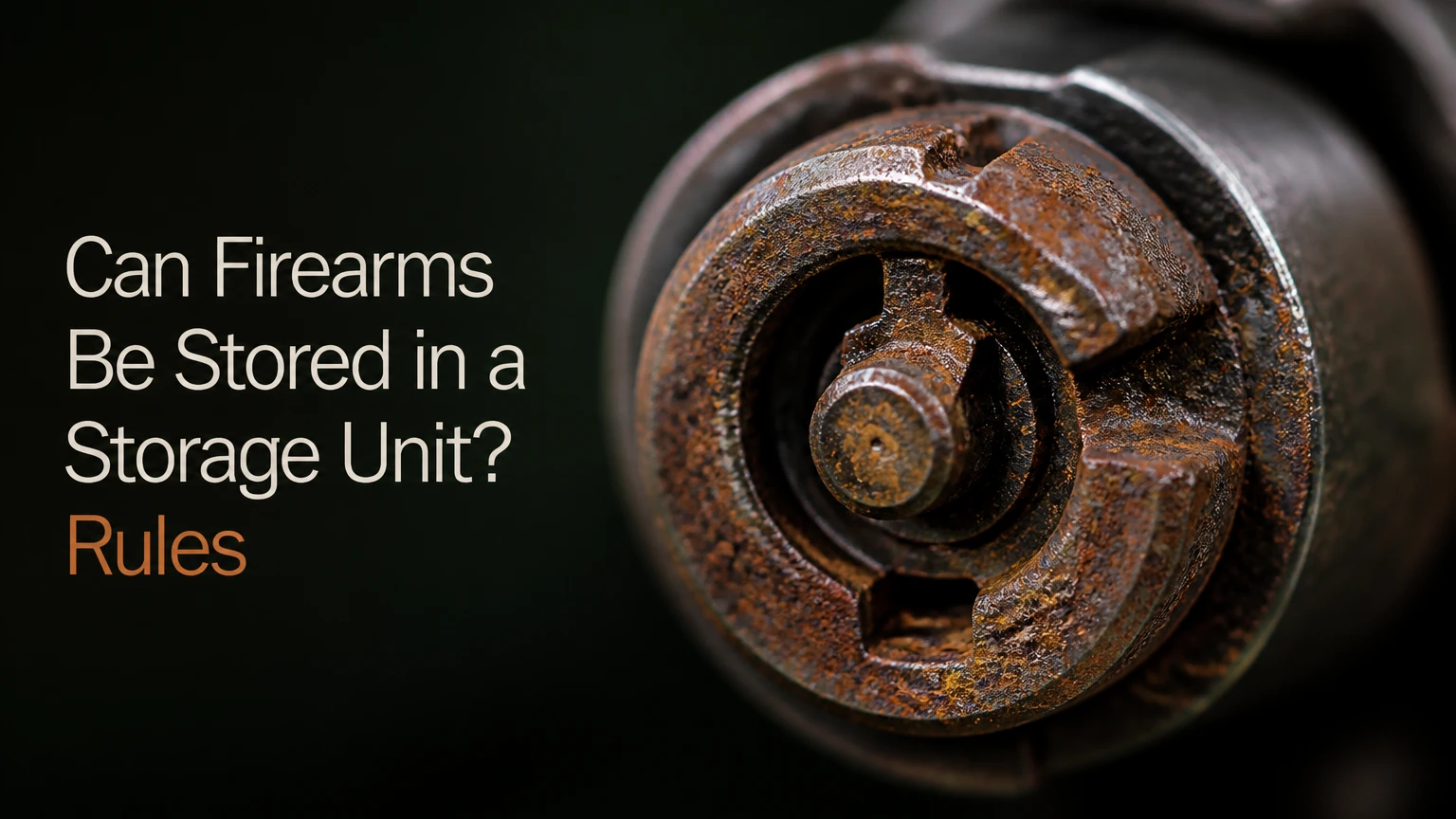 can firearms be stored in a storage unit