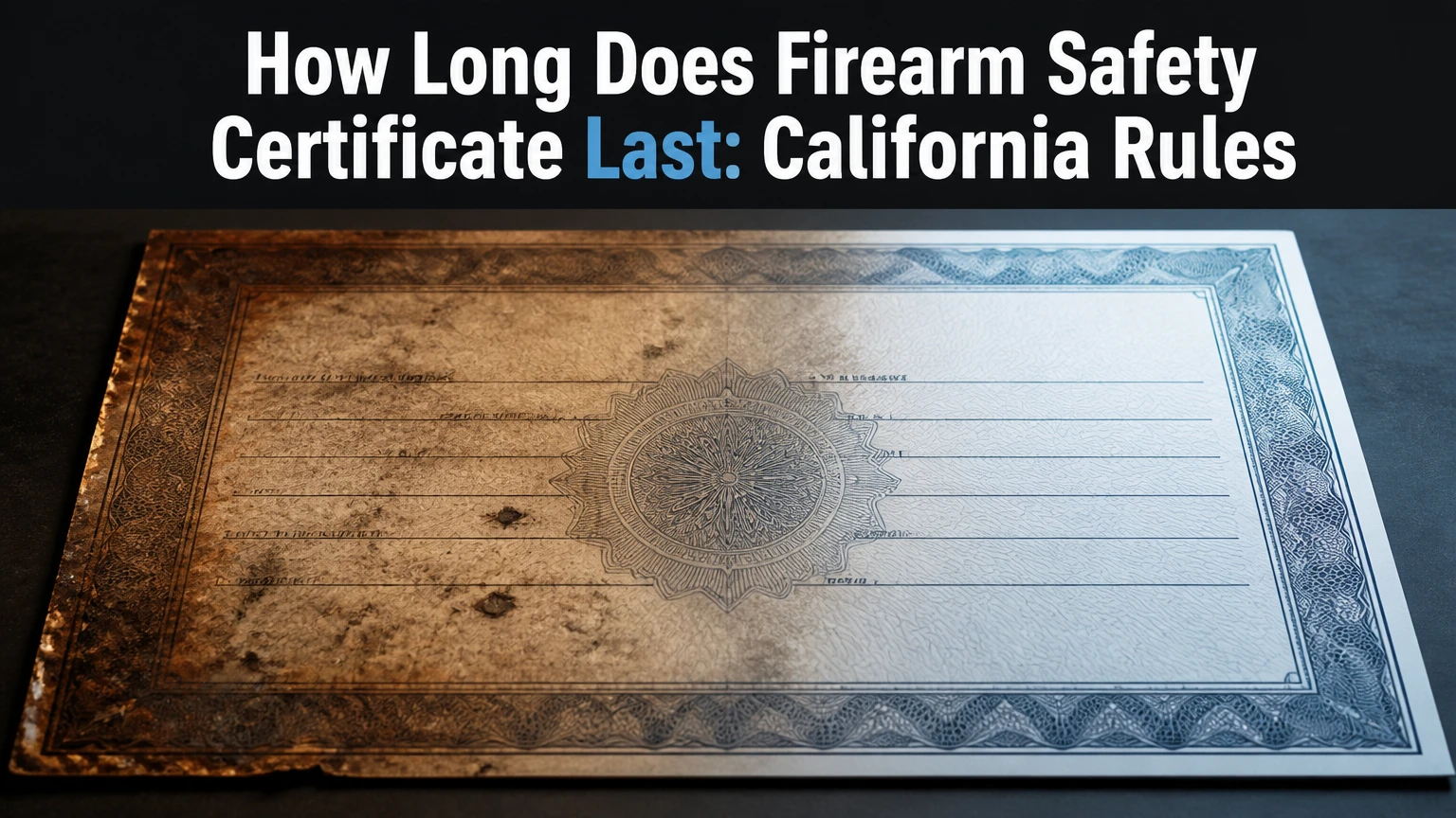 how long does firearm safety certificate last