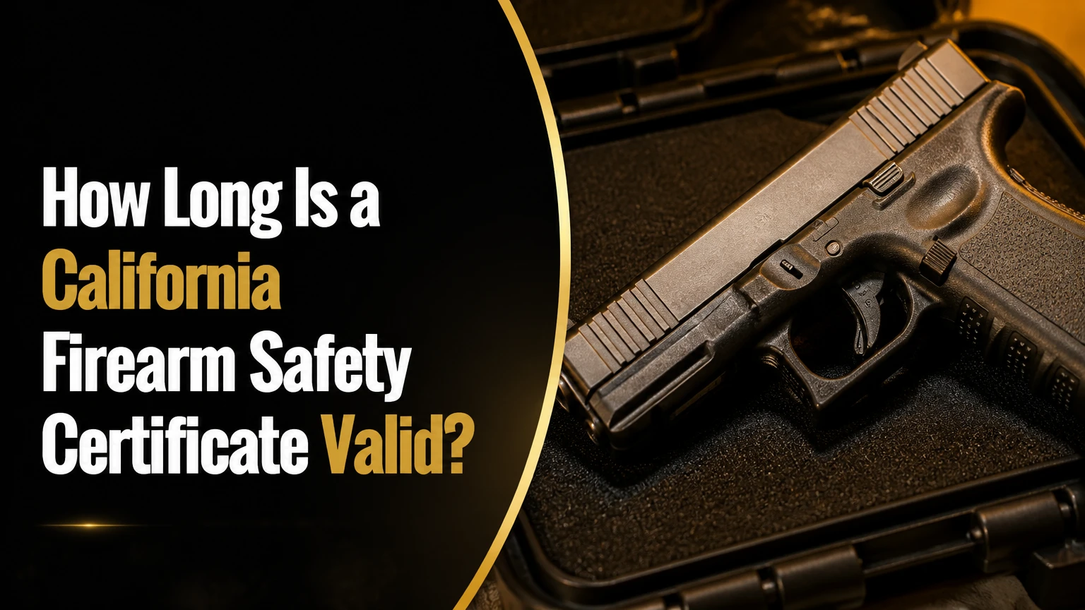 how long is a california firearm safety certificate valid